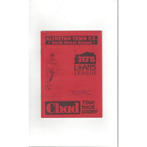 Alfreton Town v Heanor Town Friendly Football Programme 1992/93
