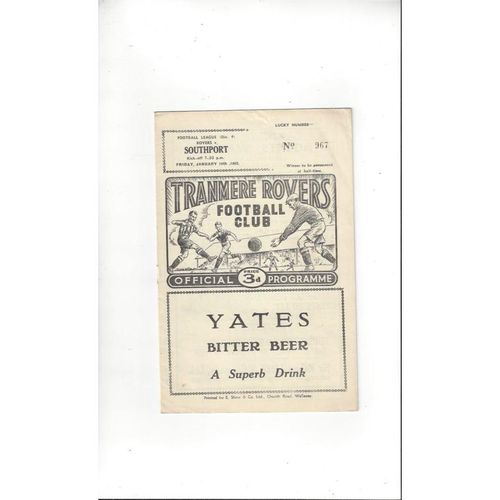 Tranmere Rovers Home Football Programmes
