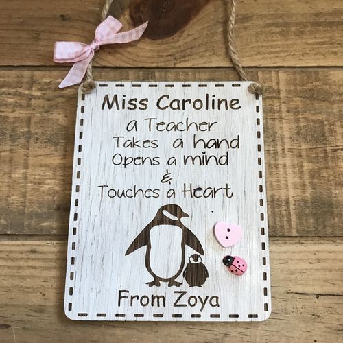 Penguin Teacher plaque