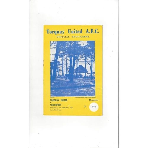 Torquay United Home Football Programmes
