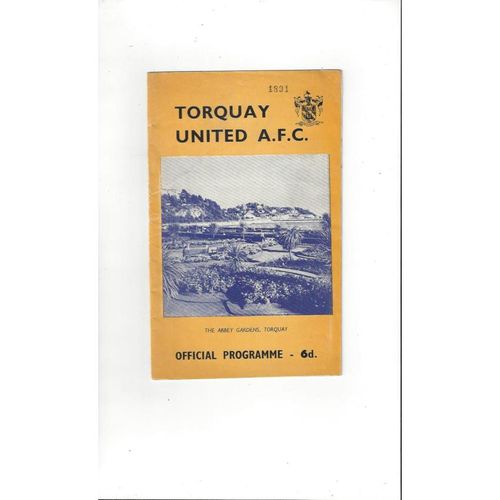 Torquay United Home Football Programmes