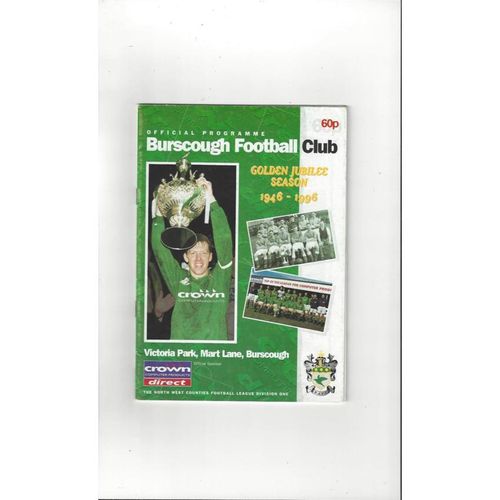 Burscough v Southport Friendly Football Programme 1996/97