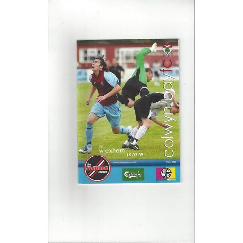 Colwyn Bay v Wrexham Friendly Football Programme 2009/10