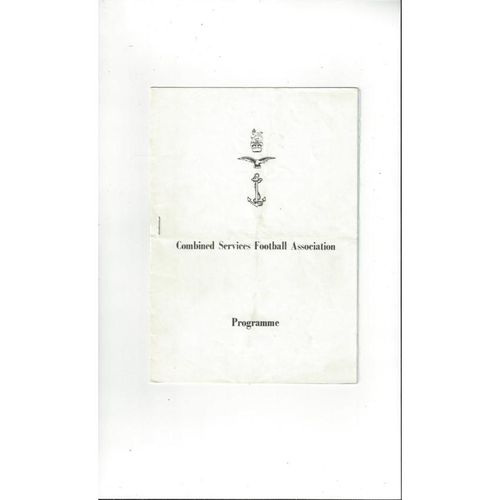 Combined Services v Non League Football Association Friendly Programme 1982/83