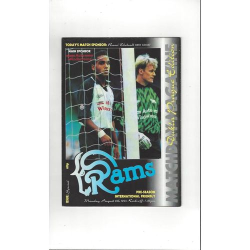 Derby County v Dukla Prague Friendly Football Programme 1993/94