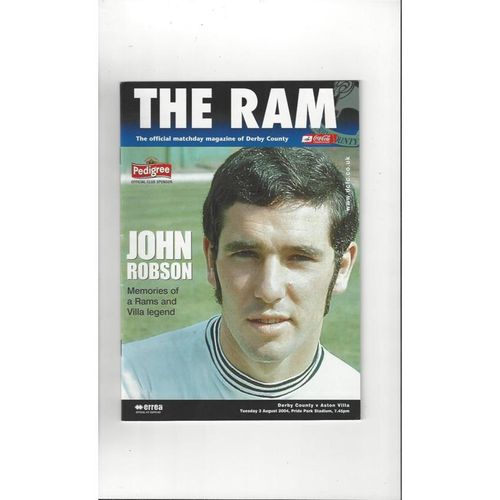 Derby County v Aston Villa Friendly Football Programme 2004/05
