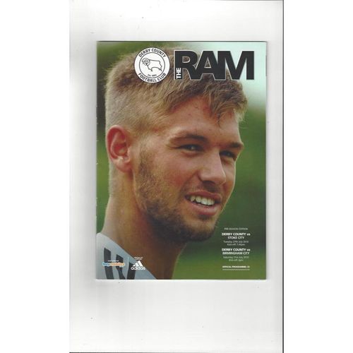 Derby County v Stoke City & Birmingham City Friendly Football Programme 2010/11