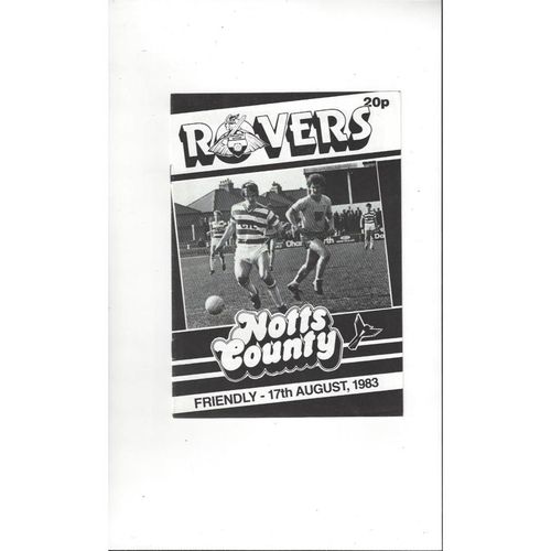 Doncaster Rovers v Notts County Friendly Football Programme 1983/84