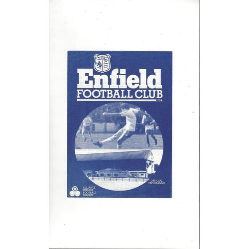 Enfield v Royden Sports Friendly Football Programme 1982/83