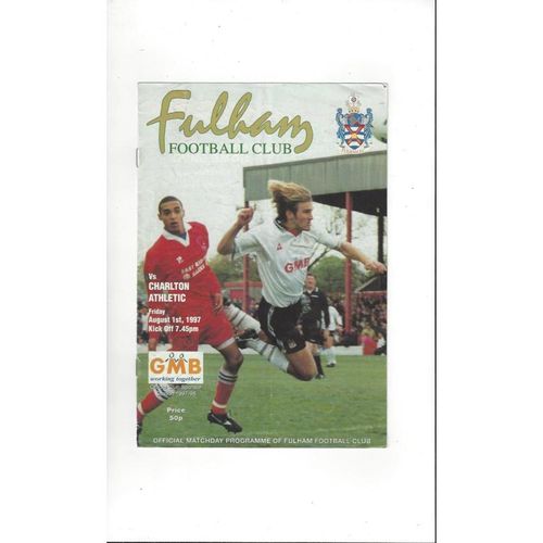 Fulham v Charlton Athletic Friendly Football Programme 1997/98