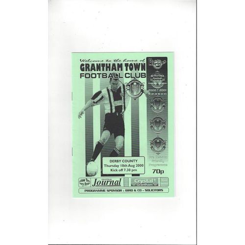 Grantham v Derby County Friendly Football Programme 2000/01
