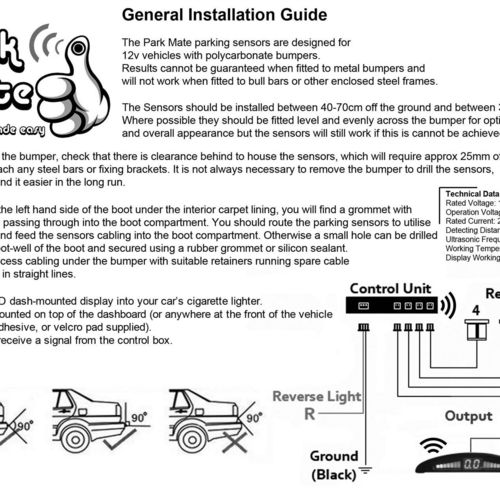 Wireless LED Display Rear Parking Sensor Kit PM225