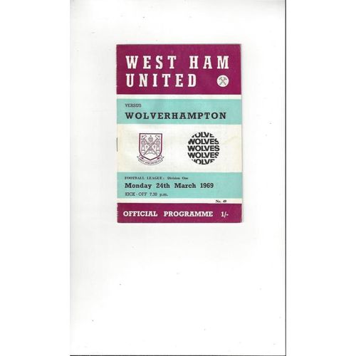 West Ham United Home Football Programmes