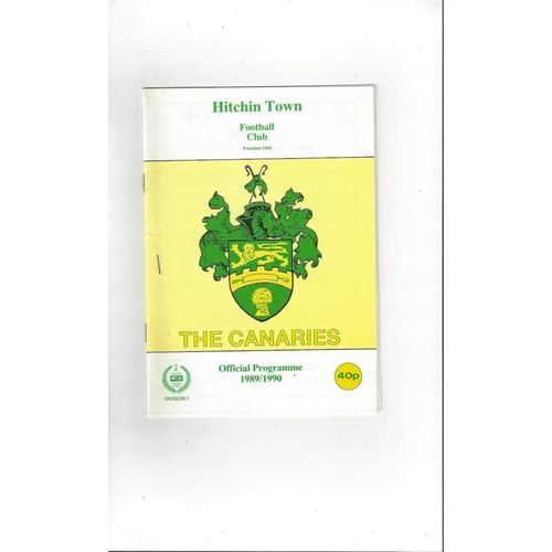Hitchin Town v Colchester United Friendly Football Programme 1990/91