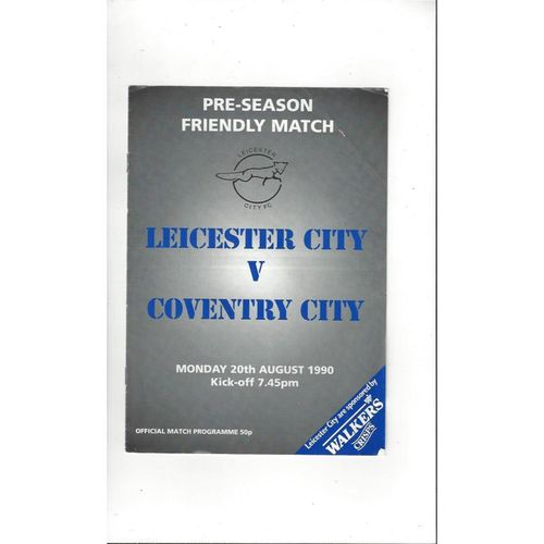 Leicester City v Coventry City Friendly Football Programme 1990/91