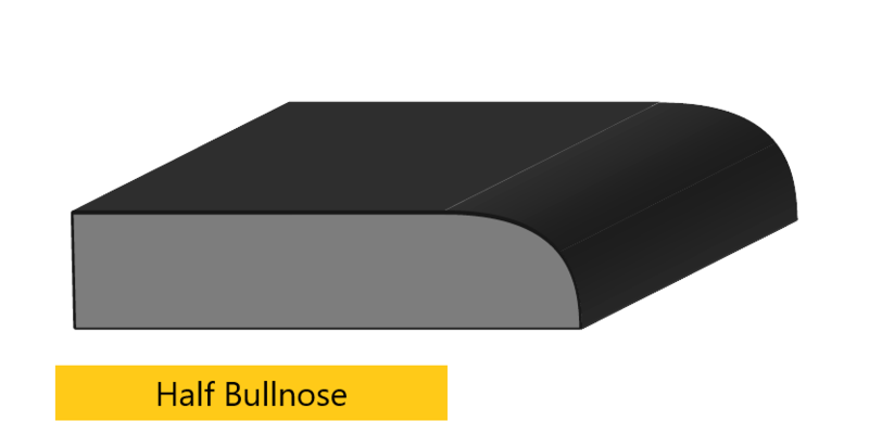 half bullnose edge profile