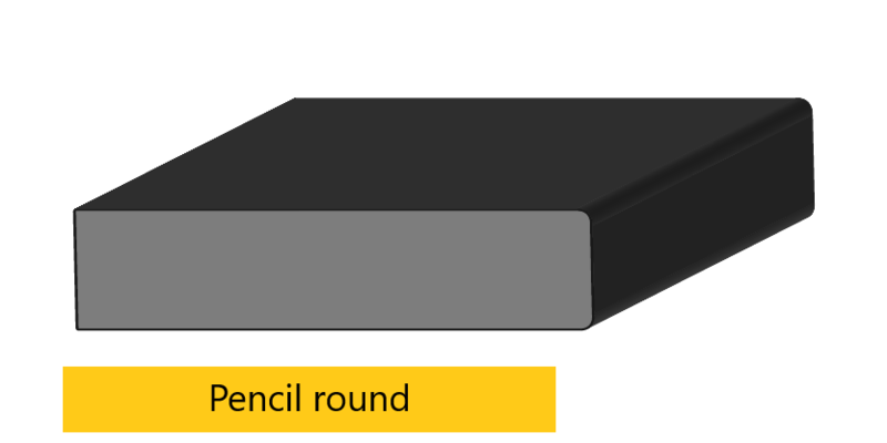 pencil round edge profile