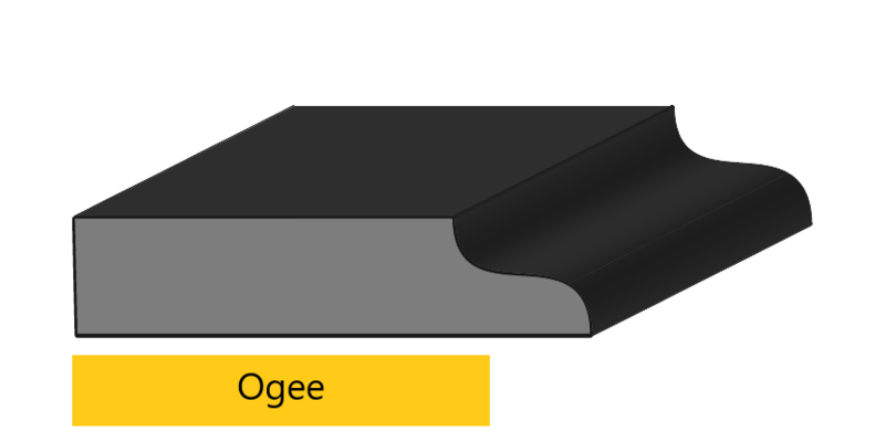 Ogee edge profile