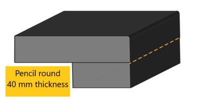 pencil round edge profile