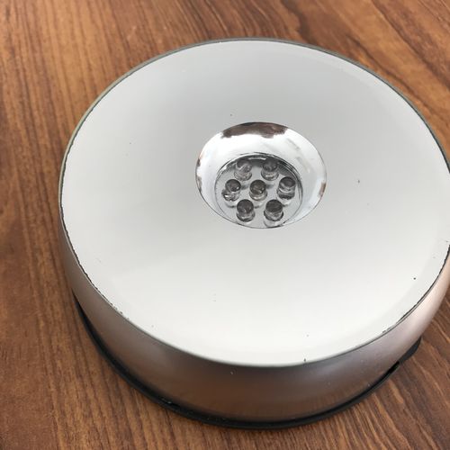 7 coloured LED rotating mirrored light box 10cm