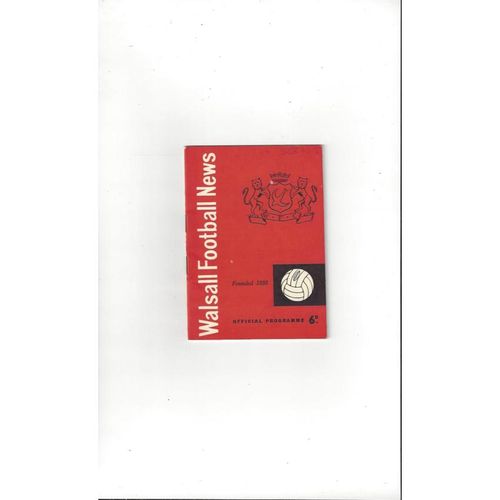 Walsall Home Football Programmes