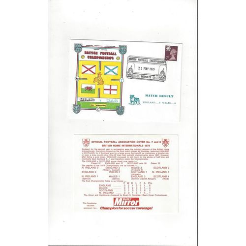 England v Wales Football First Day Cover + Card Insert 1979