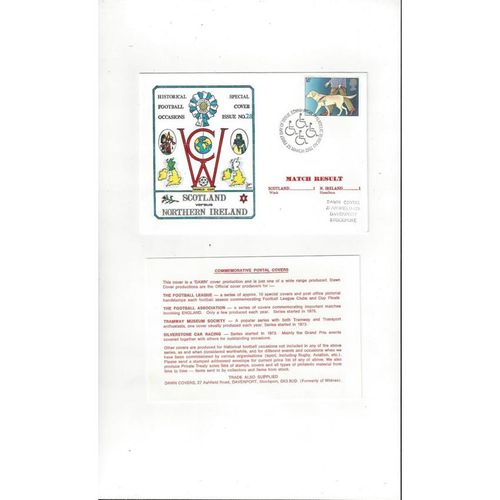 Scotland v Northern Ireland Football First Day Cover + Card Insert 1981