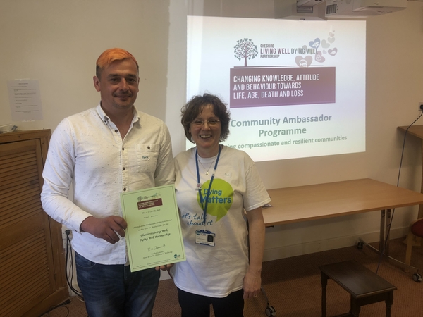 Cheshire Living Well, Dying Well Partnership Ambassador