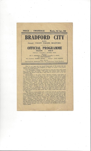 Latest News at Bobs Football Programmes