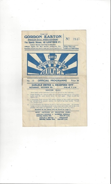 Latest Football Programmes Listed today