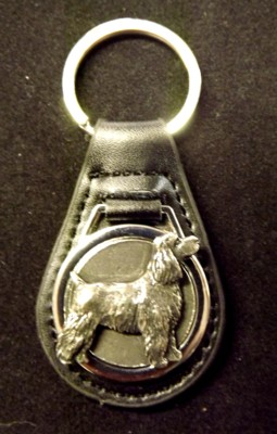 pewter/ leather Key fobs