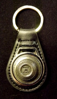 pewter/ leather Key fobs