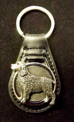 pewter/ leather Key fobs