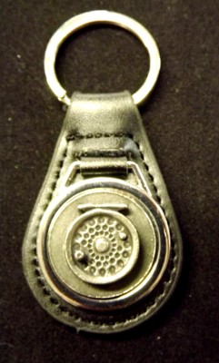 pewter/ leather Key fobs