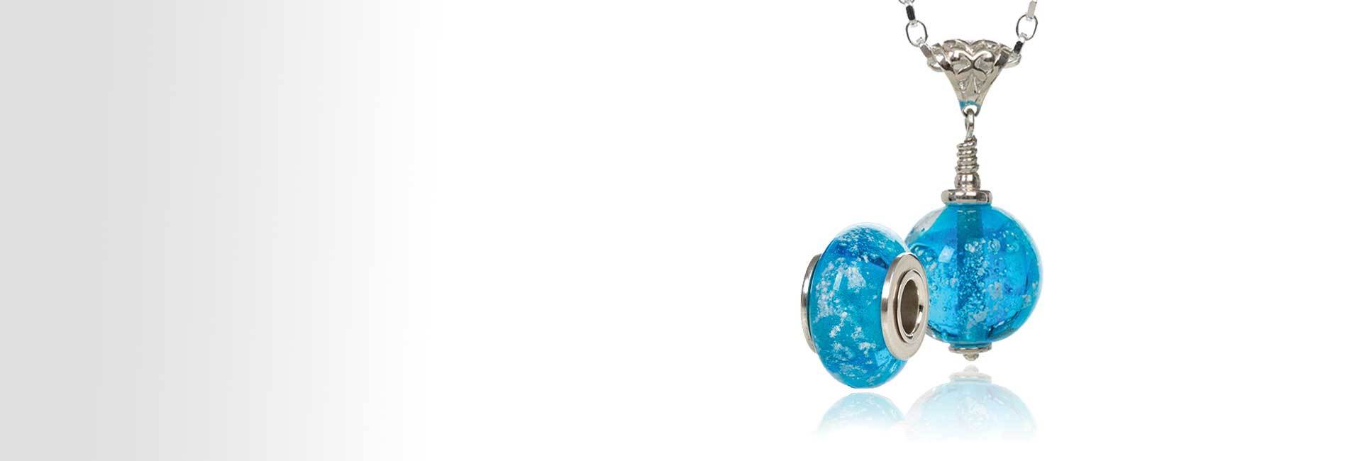 Ashes Glass Charm Beads, Ashes in Jewellery Glass, Ashes to Jewellery Glass