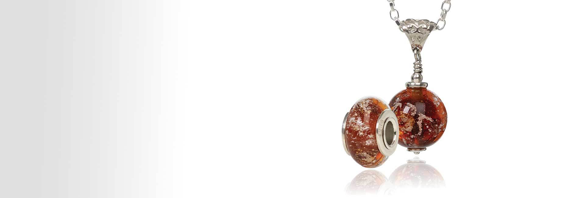 Ashes Glass Charm Beads, Ashes in Jewellery Glass, Ashes to Jewellery Glass