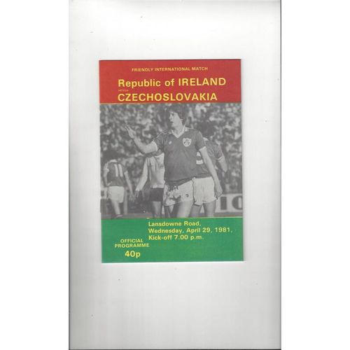 Republic of Ireland Home Football Programmes