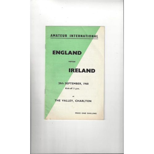 Amateur International Football Programmes
