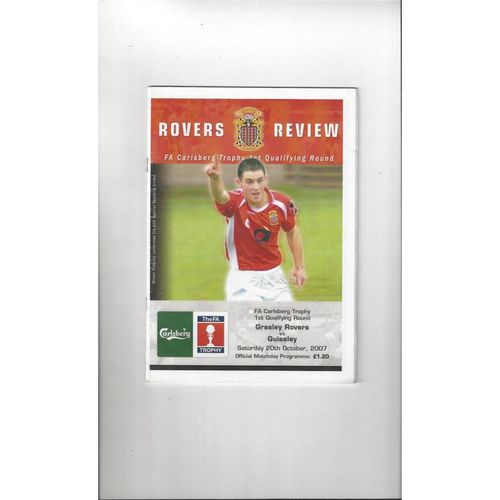 Gresley Rovers v Guiseley FA Trophy Football Programme 2007/08