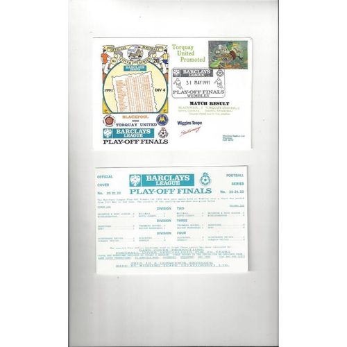 Blackpool v Torquay United Play Off Final Football First Day Cover + Insert 1991