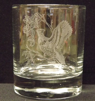 Engraved Whisky Glasses x 4