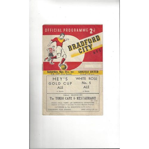 Carlisle United Away Football Programmes