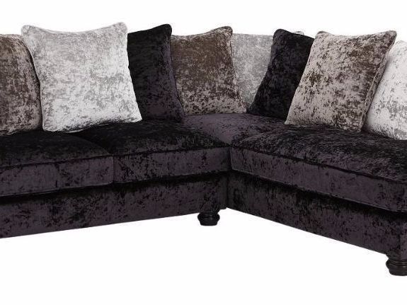 LAURENCE  2 CORNER 2  SOFA IN CRUSHED VELVET
