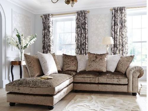 LAURENCE  2 CORNER 2  SOFA IN CRUSHED VELVET