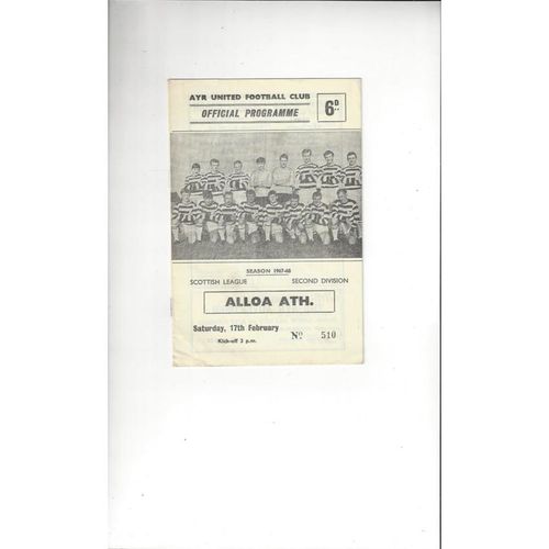 Ayr United Football Programmes