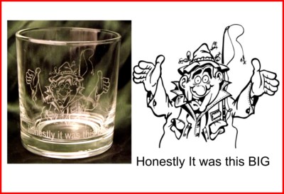 Engraved Whimsical Whisky Glasses