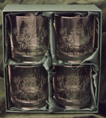 Engraved Whimsical Whisky Glasses