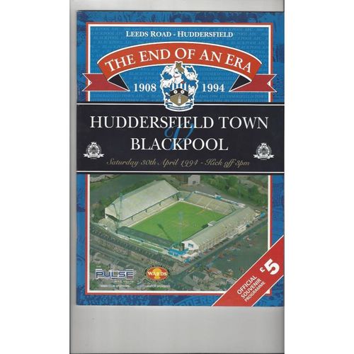 Huddersfield Town Home Football Programmes