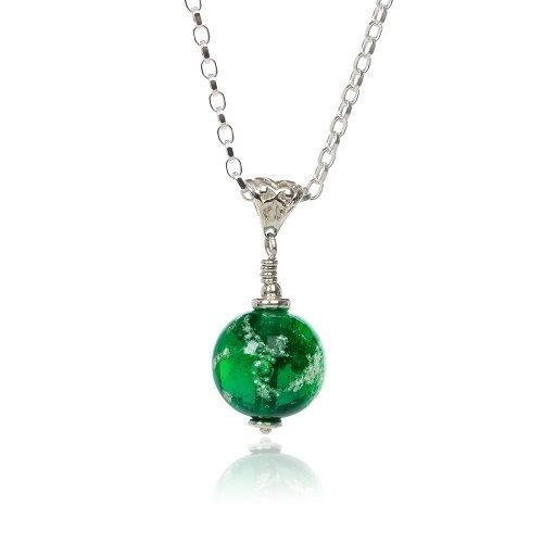 Green Cremation Glass Pendant