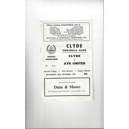 Clyde Football Programmes